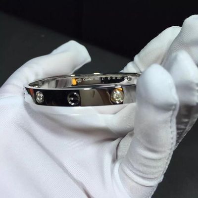 Calidad Oro del oro amarillo Diamonds18k de los diamantes de la pulsera 4 del amor de la joyería de la marca fábrica