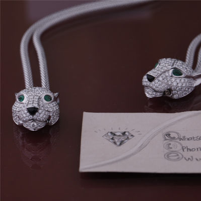 Calidad Ónix de las esmeraldas de PanthèRe De Cartier Necklace White Gold Diamonds fábrica