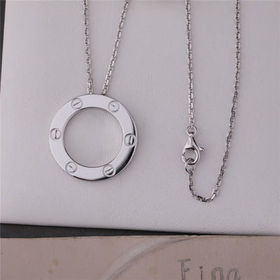 Calidad Oro blanco de lujo clásico B7014300 del collar 18K del amor de la joyería fábrica