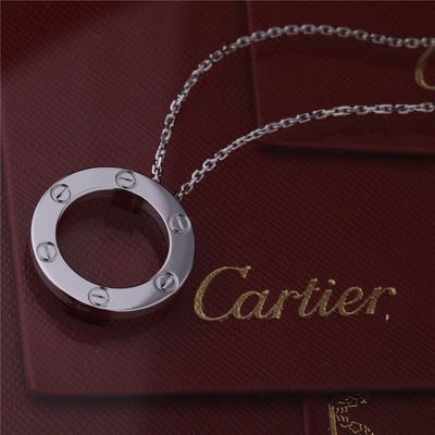 Calidad Oro blanco de lujo clásico B7014300 del collar 18K del amor de la joyería fábrica