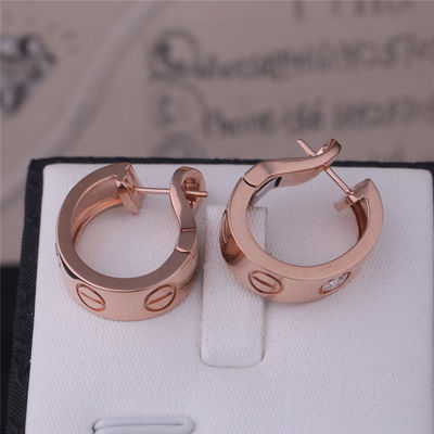 Calidad Pendientes del nudo de amor del oro de la joyería del oro de B8022900 18K con los diamantes fábrica