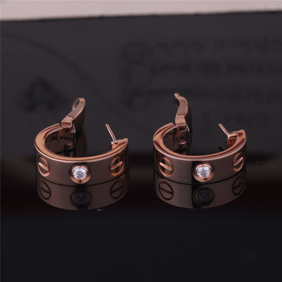 Calidad Pendientes del nudo de amor del oro de la joyería del oro de B8022900 18K con los diamantes fábrica