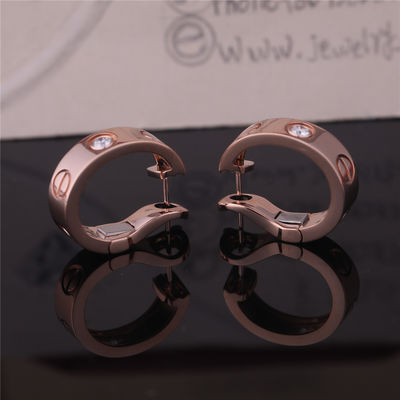 Calidad Pendientes del nudo de amor del oro de la joyería del oro de B8022900 18K con los diamantes fábrica