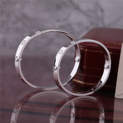 Calidad Pulsera clásica del amor de los diamantes del brazalete 4 del amor con en joyería fina de la ejecución del ORO BLANCO de 18 quilates fábrica
