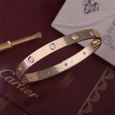 Calidad Los diamantes clásicos del brazalete 10 del amor de Nueva York aman el modelo grueso de la pulsera en joyería del lujo del oro amarillo 18K fábrica