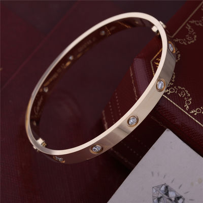 Calidad Los diamantes clásicos del brazalete 10 del amor de Nueva York aman el modelo grueso de la pulsera en joyería del lujo del oro amarillo 18K fábrica