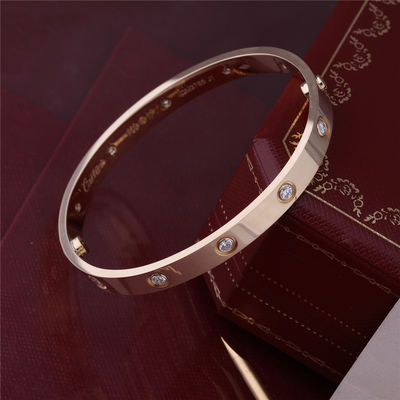 Calidad Los diamantes clásicos del brazalete 10 del amor de Nueva York aman el modelo grueso de la pulsera en joyería del lujo del oro amarillo 18K fábrica