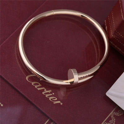 Calidad Modelo grueso real Nail Bangle B6048217 del ORO AMARILLO de la PULSERA de la O.N.U CLOU del oro JUSTE fábrica