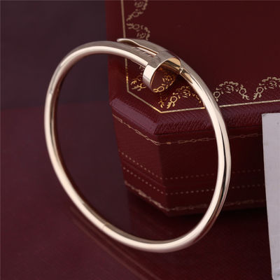 Calidad Modelo grueso real Nail Bangle B6048217 del ORO AMARILLO de la PULSERA de la O.N.U CLOU del oro JUSTE fábrica