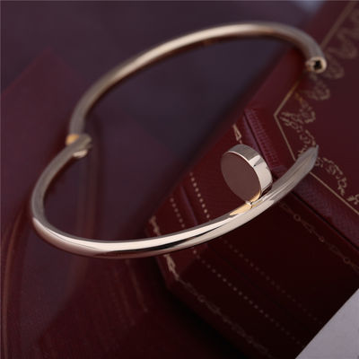 Calidad Modelo grueso real Nail Bangle B6048217 del ORO AMARILLO de la PULSERA de la O.N.U CLOU del oro JUSTE fábrica
