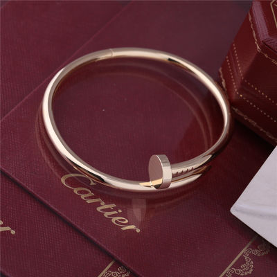 Calidad Modelo grueso real Nail Bangle B6048217 del ORO AMARILLO de la PULSERA de la O.N.U CLOU del oro JUSTE fábrica