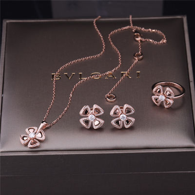 Calidad Sistema de lujo de la joyería 18K Rose Gold Pendant del collar de Italia Fiorever alto fábrica
