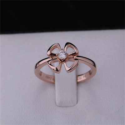 Calidad Sistema de Rose Gold Ring del quilate de Roma Gold Brand Jewelry Fiorever 18 con una referencia central 355305 del diamante fábrica