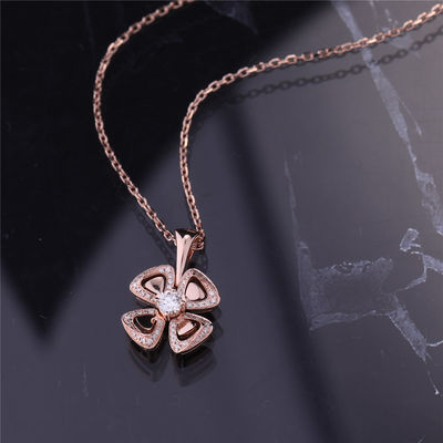 Calidad Sistema de lujo de la joyería 18K Rose Gold Pendant del collar de Italia Fiorever alto fábrica