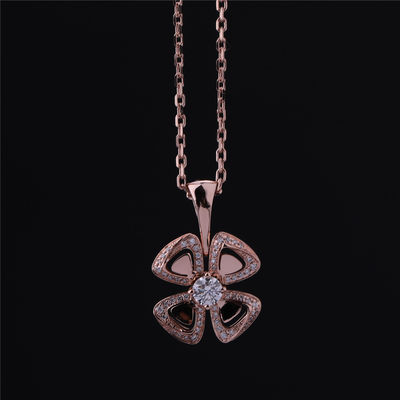 Calidad Sistema de lujo de la joyería 18K Rose Gold Pendant del collar de Italia Fiorever alto fábrica