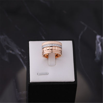 Calidad Referencia radiante JRG01987 del oro amarillo del anillo 18K de la edición de Quatre del oro de la reproducción de lujo de la joyería fábrica