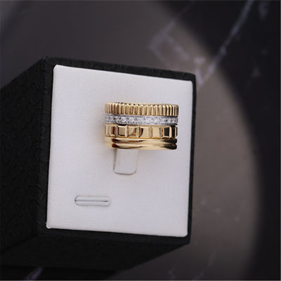 Calidad Referencia radiante JRG01987 del oro amarillo del anillo 18K de la edición de Quatre del oro de la reproducción de lujo de la joyería fábrica