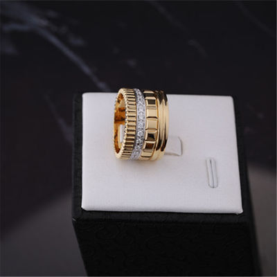 Calidad Referencia radiante JRG01987 del oro amarillo del anillo 18K de la edición de Quatre del oro de la reproducción de lujo de la joyería fábrica