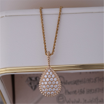 Adorno grande del oro de China de la joyería de la fábrica de SerpeReal del oro de la serpiente del collar largo de lujo de Boheme con la broche Pin Pave Diamonds