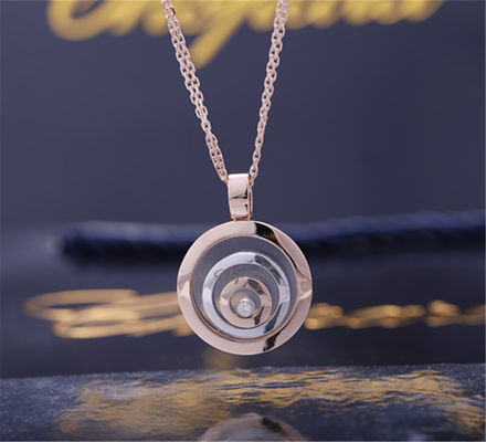 Calidad Colgante feliz del alcohol de Chopard en el diamante 798231-9001 del baile de Rose Gold White Gold With fábrica