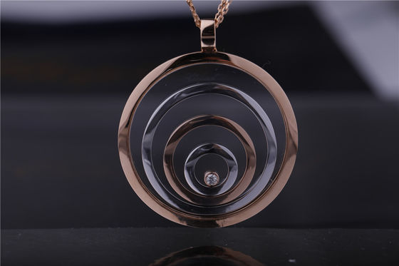 Calidad Colgante largo 795014-9001 de Rose And White Gold Diamond de la joyería de Chopard del collar del alcohol feliz fábrica