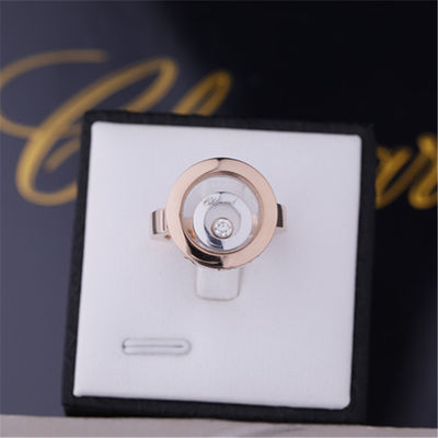 Calidad Diamante feliz de Ring In 18k Rose Gold White Gold With del alcohol de Chopard fábrica