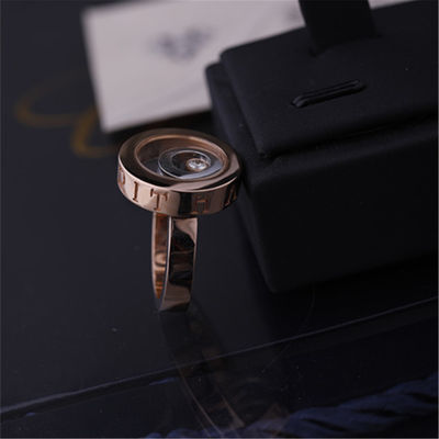Calidad Diamante feliz de Ring In 18k Rose Gold White Gold With del alcohol de Chopard fábrica