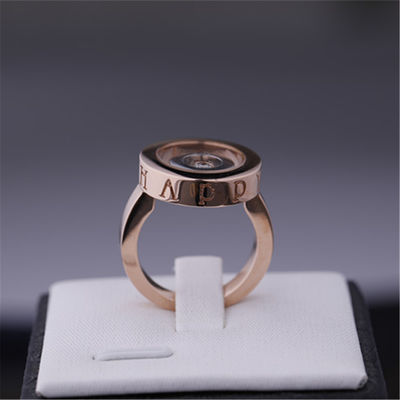 Calidad Diamante feliz de Ring In 18k Rose Gold White Gold With del alcohol de Chopard fábrica