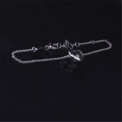 Calidad Oro blanco feliz 85a054-1001 de la pulsera 18k de los iconos de los diamantes de la joyería de Chopard del regalo de la muchacha fábrica