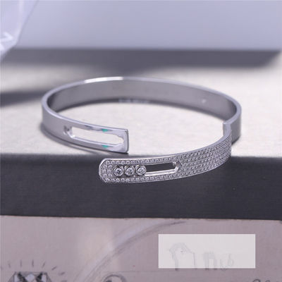Calidad Anchura de Diamond Bracelet Paris Jewelry 4.5m m del oro blanco fábrica
