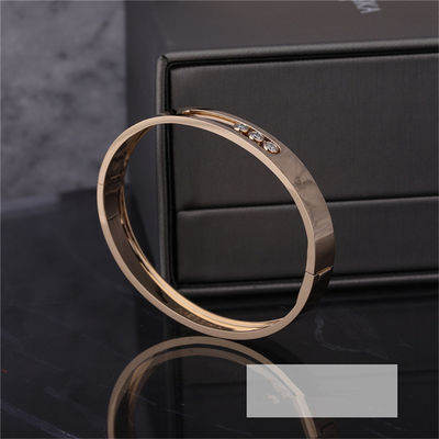 Calidad movimiento Noa Diamond Bangle Bracelet For Ladies de Luxury Jewelry del oro amarillo 18K fábrica