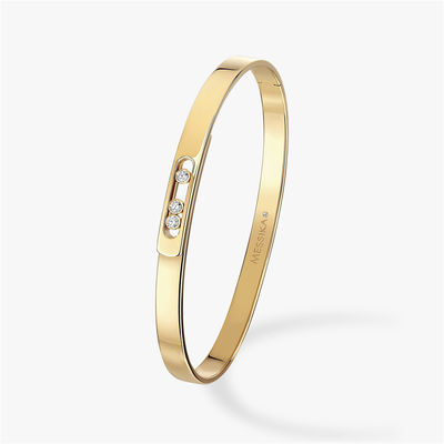 Calidad movimiento Noa Diamond Bangle Bracelet For Ladies de Luxury Jewelry del oro amarillo 18K fábrica
