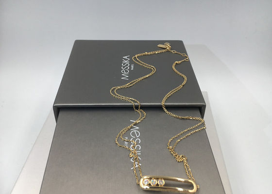Calidad Oro amarillo de cadena dual de París Jewelry18K del collar ninguna piedra preciosa con forma de la silla de montar fábrica