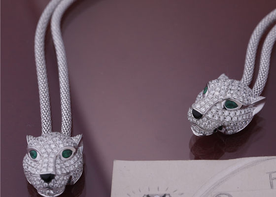 Calidad Ónix de las esmeraldas de PanthèRe De Cartier Necklace White Gold Diamonds fábrica