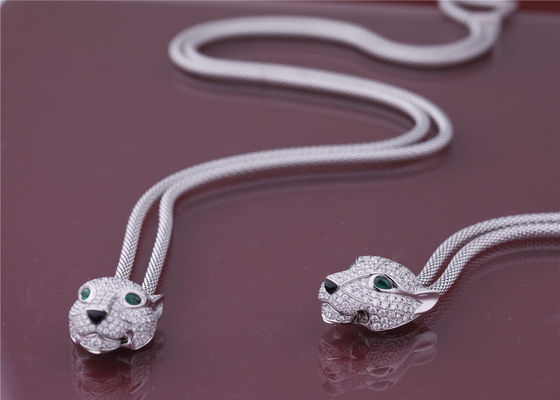 Calidad Ónix de las esmeraldas de PanthèRe De Cartier Necklace White Gold Diamonds fábrica